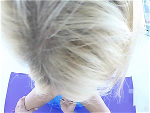 blond honey Kayla Kayden interrupted from yoga to shag