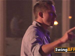 Conservative couple makes the most of their night at the swing mansion